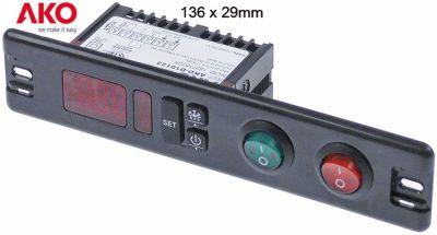 Elektronikreglering 230V Installationsdimensioner 136x29mm NTC/PTC -montering Byggd -i version Relä