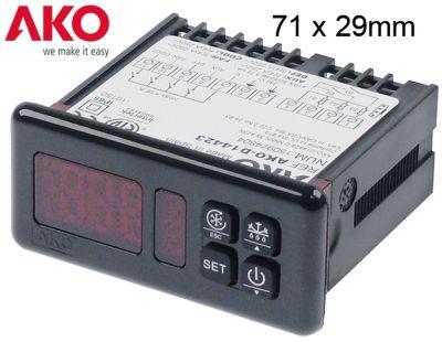 Elektronikreglering 230V Installationsdimensioner 71x29mm NTC/PTC -montering Byggd -in Version Reläutgångar 4