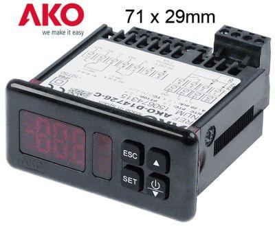 Elektronikreglering 90-240V InstallationsDimensioner 71x29mm NTC/PTC/PT100/TC (J, K)/MA