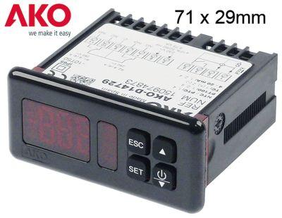 Elektronikreglering 230V InstallationsDimensioner 71x29mm NTC/PTC/PT100/TC (J, K)/MA