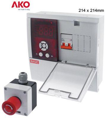 Elektronikjustering 230V Installationsdimensioner 214x214mm NTC Reläutgångar 5 version för montering