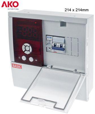 Elektronikjustering 230V Installationsdimensioner 214x214mm NTC Reläutgångar 5 version för montering