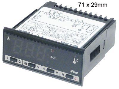 Elektronikjustering 230V Installationsdimensioner 71x29mm NTC/PTC -montering Byggd -in Version Reläutgångar 2