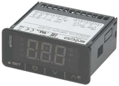 Elektronikreglering EVCO -typ EV3203N3 Installationsdimensioner 71x29mm 250V spännings AC NTC/PTC