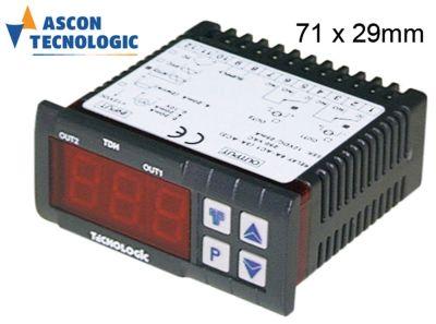 Elektronikreglering 12V Installationsdimensioner 71x29mm PT100/TC (J, K) Montering Byggd -i version