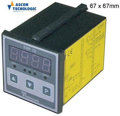 Elektronikregler 100-240V Installationsdimensioner 67x67mm PTC/NTC/TC (J, K, S)/MV