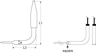 Kärntemperatursonder Termoelement K (NiCr-Ni)