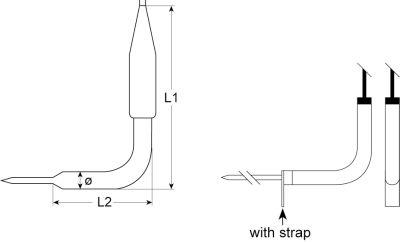 Kärntemperatursonder Termoelement K (NiCr-Ni)