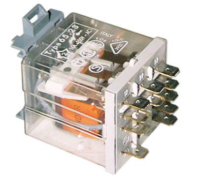 Effect Relay hittar 230VAC 16A 3CO -anslutning Flat Sticks 6.3 mm DIN RAIL