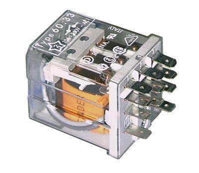 Effektrelä hittar 230VAC 16A 3CO -anslutning F4.8 Socket Anslutningsmoduldimensioner 10mm