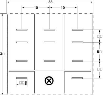 Effektrelä hittar 230VAC 16A 3CO -anslutning F4.8 Socket Anslutningsmoduldimensioner 10mm