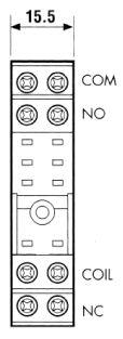 Reläuttag 250V Italiana REL 10A -spänning AC Target 62x36x15mm Tillverkare Nr. Zmem/5