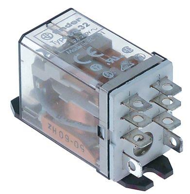 Effektrelä 230VAC 12A 2CO -anslutning Flat Sticks 4,8 mm Laske Fasting