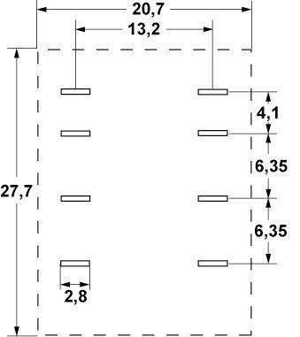 Effektrelä hittar 220-240VAC 10A 2CO-anslutning F2 250V Plug-anslutning 94.92.3