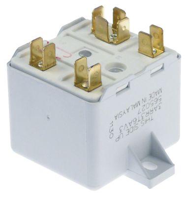 Launcher Relay 230V Med Laske Connection Flat Sticks 6,3 mm 1NO/1NC -Dimensioner 45x50x42mm