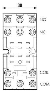 Relä PAD 250V 3-polig Finns 10A-spänning AC-dimensioner 68,5x30x26mm Tillverkare nr. 94.73