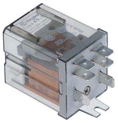 Effect Relay hittar 230VAC 20A 1NO/1NC-anslutning F6.3 Laske Fästning 2-polig