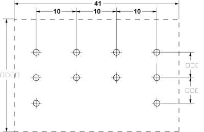Printrelæ 24VAC 4NO Anslutning Lödanslutningsmoduldimensioner 10mm vid 250V 12A