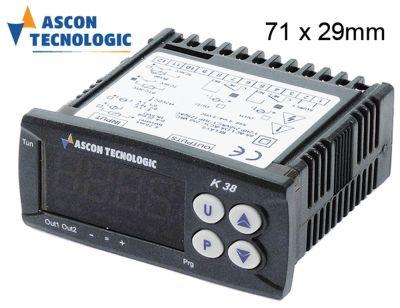 Elektronikjustering 12V Installationsdimensioner 71x29mm NTC/PTC/TC (J, K) Montering av inbyggd -in -version