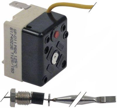Säkerhetstermostatavkopplingsstam. 125 ° C 1-polet 16a Känsla Ø 6mm sinnen l 73mm kapillärrör