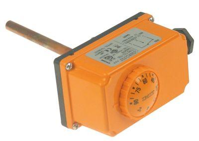 Reservtermostat 1-polig 1CO 16A-sensor Ø 8mm Känsla L 85mm 250V skruvarbetsyta 0-90 ° C