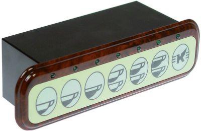 TangentBordsenhet 230v Brown Keys 7 Type dos tg 1gr+rl