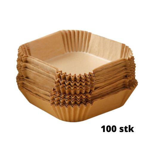 Bakningspapper för flygfryer, 100-pack 16x16 cm