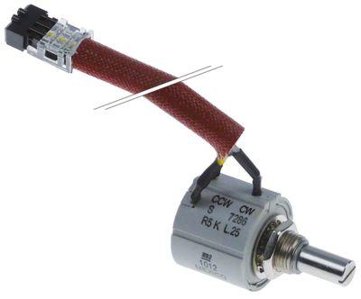 Potentiometer kabel längd 250 mm axel Ø 63 mm axel längd 12mm plugy typ svart