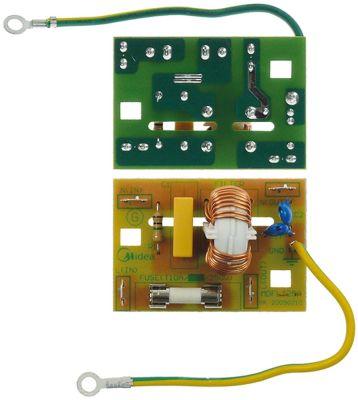 Netfilter 250V 50/60Hz Anslutning Flat Sticks 4,8 mm prekboard h 23mm l 58mm B 40mm Utan Hus