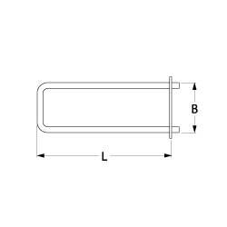 Värmare 1000W 220V L 557mm anslutning M5 PIPE Ø 85mm VK 1 LA 160mm B 132mm Fl 175mm FB 32mm