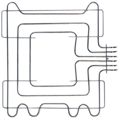 Värmare 2750W 230/400V L 529mm L1 30mm L2 499mm B1 247mm B2 127mm Square Flang