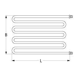 Värmare 2000W 230V L 465mm 2-håls fästtråd M14x1.5 Pipe Ø 85mm VK 1 CABLEæ