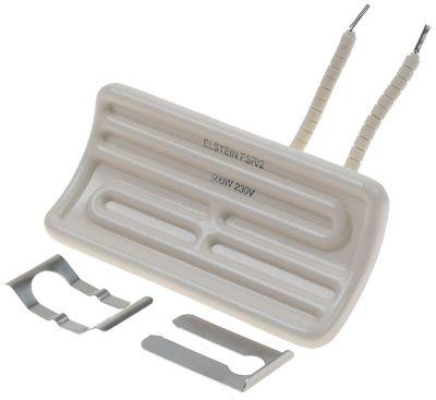 Keramiska strålar 500W 230V L 122mm kabellängd 85mm B 60mm kabel vriden tråd med pärlmoder