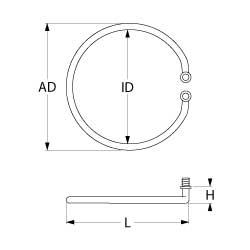 Värmare 920W 230V L 255mm 2-håls anslutningsanslutning Flat Plug 6.3 mm Tråd 1/4 