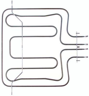 Värmare 2830W 240V L 370mm L1 42mm L2 328mm B1 142mm B2 105mm Square Flang