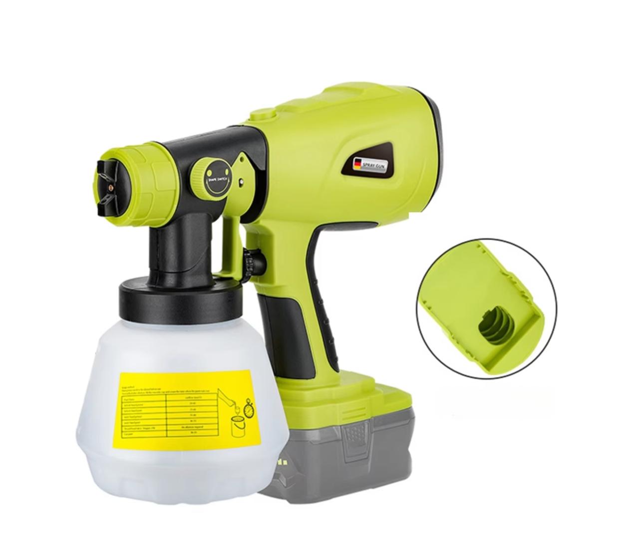 Färgspruta Sprutpistol för Ryobi 18V batteri