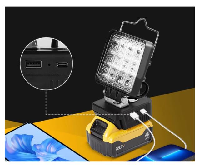 LED arbejdslampe til Hikoki 18V batteri
