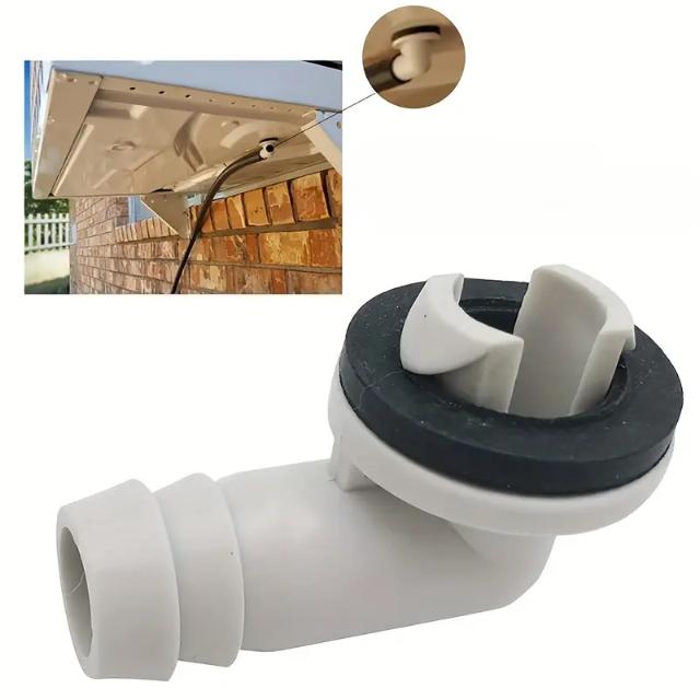 Avloppsstos till värmepumpens utedel