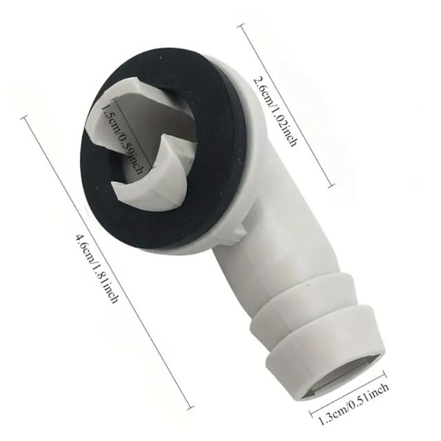 Avloppsstos till värmepumpens utedel