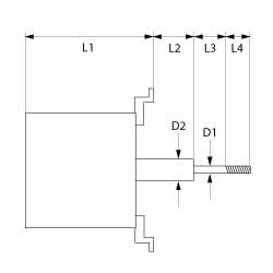 Flektmotor 220-240V 1 FAS 50Hz 0,04 kW 2800RPMSPEEDS 1 L1 98mm L2 23mm L3 10mm L4 10mm