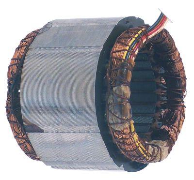 Stator 230V-faser 1 Ø 110mm ID Ø 66mm H 60mm 4-pool med temperaturskytte 50Hz 1400o/min