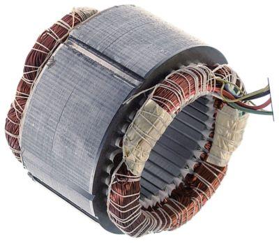 Stator 230V-faser 1 Ø 150mm ID Ø 90mm H 70mm 4-pool med temperaturskytte 50Hz 1400o/min