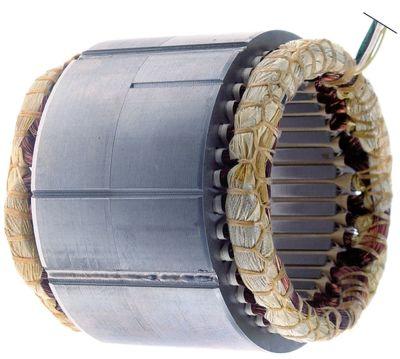 Stator 230V-faser 1 Ø 150mm ID Ø 103mm H 90mm 6-dikter med temperaturskytte 50Hz 900o/min