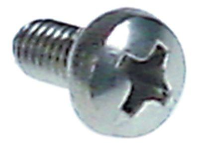 Skruva med platt huvudtråd M4 CNS -tråd L 8mm VPE 1 st.