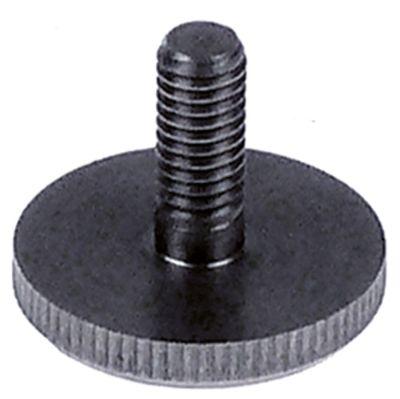 Roulettskruvtråd M6 CNS Ø 24mm H 4mm tråd L 13mm