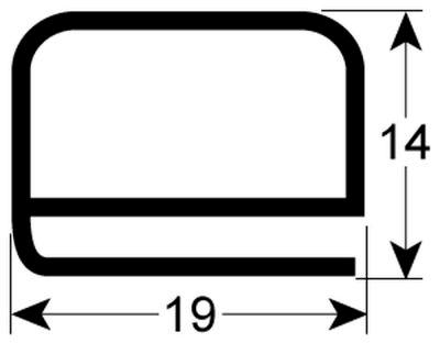 LID PASKET L 595mm H 13mm B 18mm IP UP VPE 1 Passar Comenda