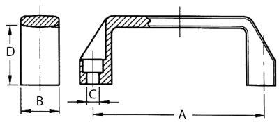 Hemlagertråd M6 H 42mm L 272mm B 36mm BA 260mm