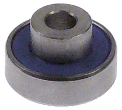 Balleleje typ 608-Rs axel Ø 6mm ut Ø 22mm b 13mm komplett med axel