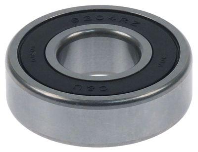 Spril Ball Reading Type 6204-Rz Axle Ø 20mm UT Ø 47mm B 14mm Rill Ball Bearing With Pack Discs
