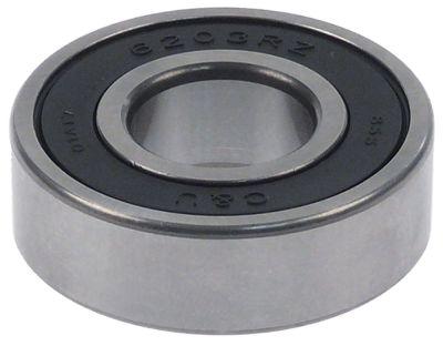 Trille kulager typ 6203-rz axel Ø 17mm ut Ø 40mm b 12mm prisbollslager med förpackningar skivor